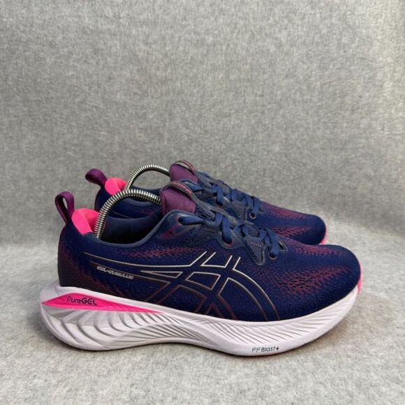 Asics Women's Athletic Shoes - Navy and Pink - Picture 4 of 9